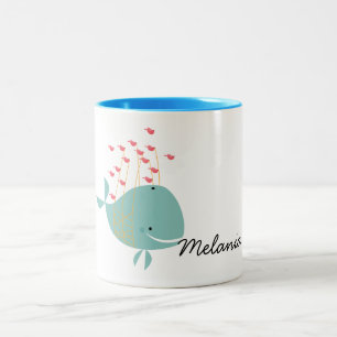 Happy Whale Zweifarbige Tasse