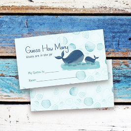 Happy Whales raten, wie viele Baby Shower Game Begleitkarte