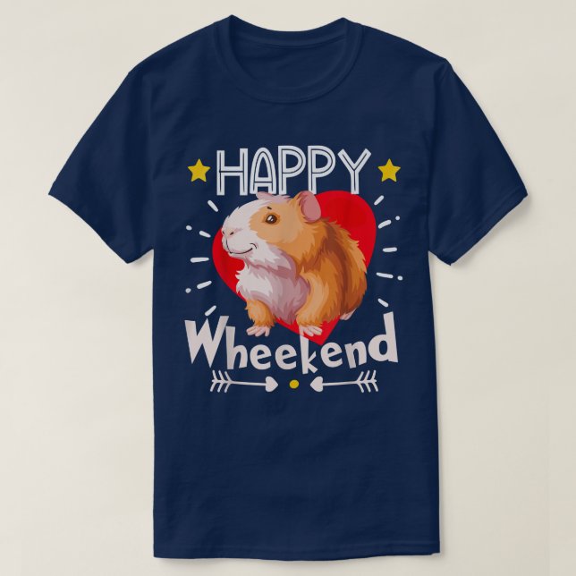 Happy Wheekend Guinea Pig Wheek Wheek Guinea Pig G T-Shirt (Design vorne)