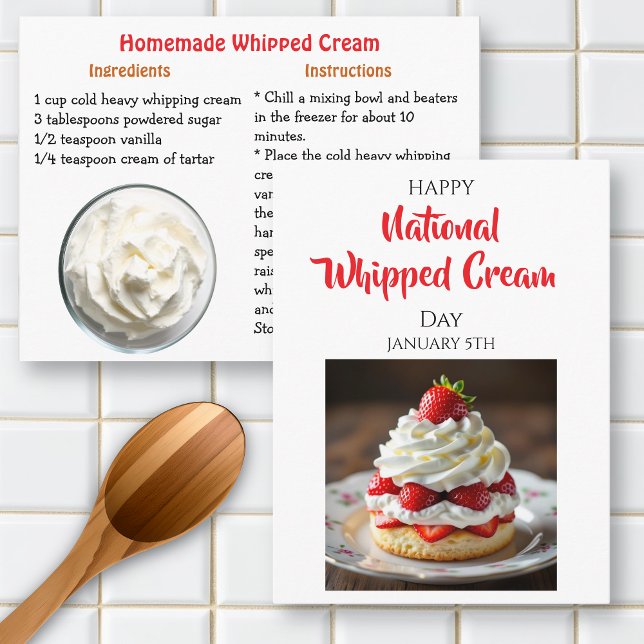 Happy Whipped Cream Day | January 5th Postkarte (Von Creator hochgeladen)