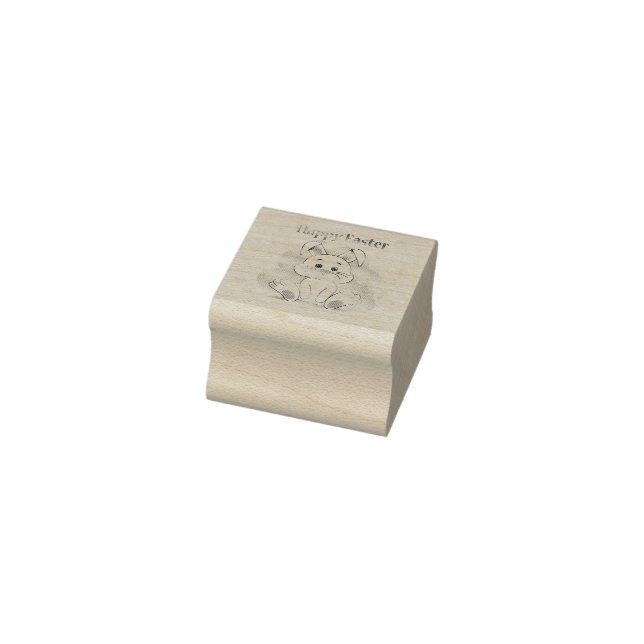 Happy White Oaster Bunny Gummistempel (Stempel)