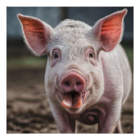Happy White Pig Tongue Poke,