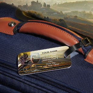 Happy Wine Themed Cheers Luggage Tag Gepäckanhänger
