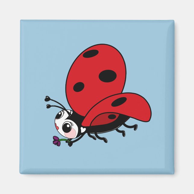 Happy Wings Ladybug Magnet (Vorne)