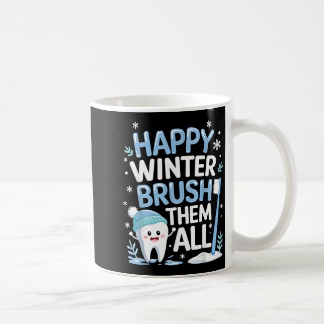 Happy Winter Bruhem All Teeth Dental Dentist Chris Kaffeetasse (Rechts)