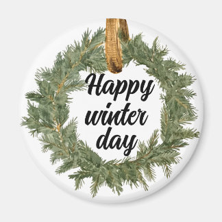 Happy Winter Day Magnet
