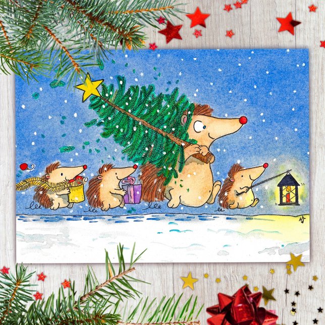 Happy Winter Holidays postcard by N. Janes Postkarte (Von Creator hochgeladen)