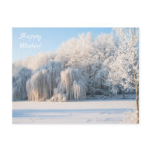 Happy Winter Snow Foto Postkarte