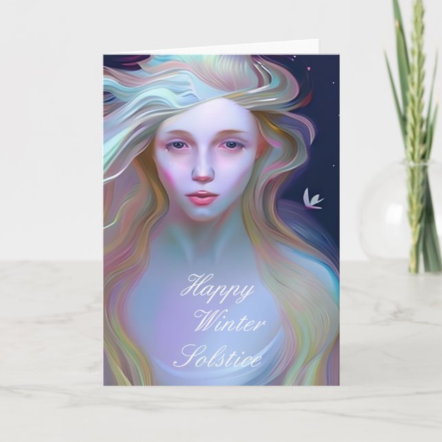 Happy Winter Solstice Karte (Vorderseite)