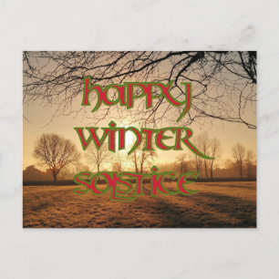 Happy Winter Solstice Postkarte: Wintersonne Postkarte