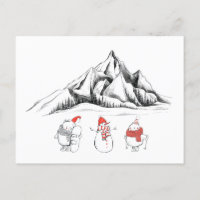 Happy Winter Sport Snowman Ski Snowboard