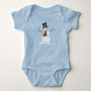 Happy Wirbel Snowman Baby Strampler