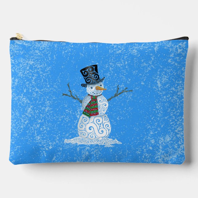 Happy Wirbel Snowman Zubehörtasche (Vorderseite)