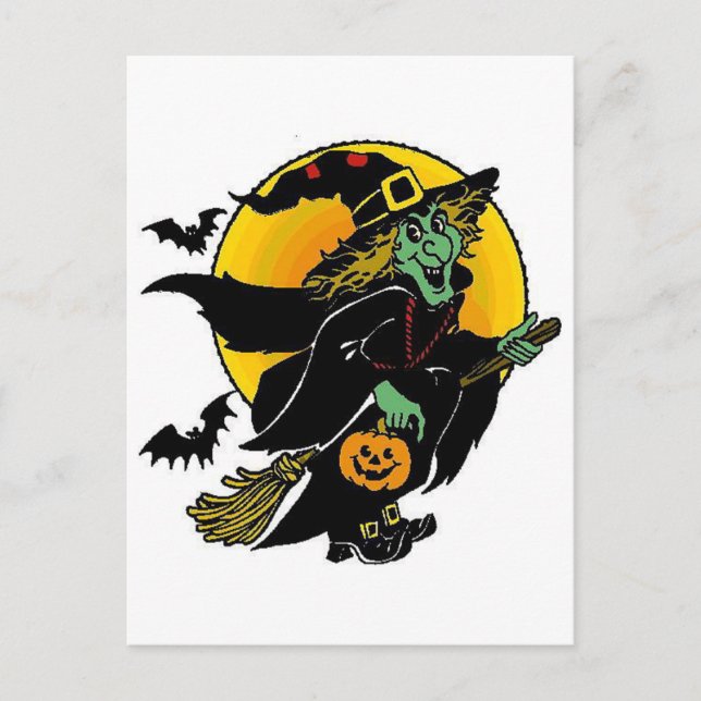 Happy Witch Postkarte (Vorderseite)