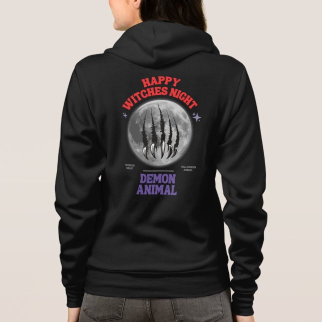 happy witches night demon animal hoodie (Rückseite)