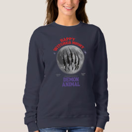 happy witches night demon animal sweatshirt