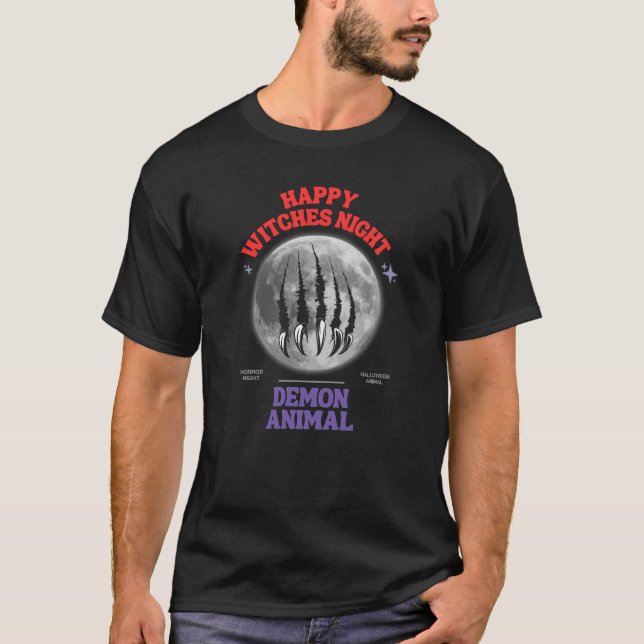 happy witches night demon animal T-Shirt (Vorderseite)