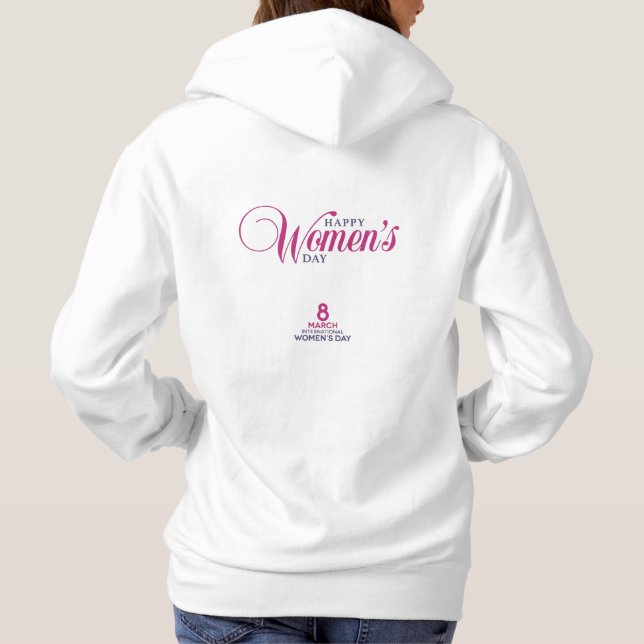  happy women's day 2026 hoodies celebration (Rückseite)