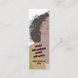 Happy Womens Day Modernes Lesezeichen Mini Visitenkarte