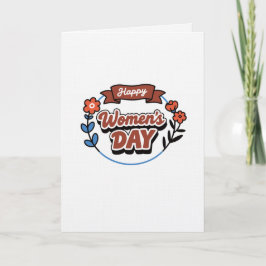 Happy Women's Day Retro Floral Tri-Blend S Karte