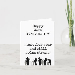 Happy Work Anniversary Card, Coworker, Boss, Team Dankeskarte
