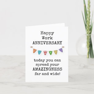 Happy Work Anniversary Card, Funny Dankeskarte