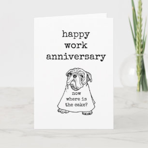 Happy Work Anniversary, Funny Workiversary Card Karte