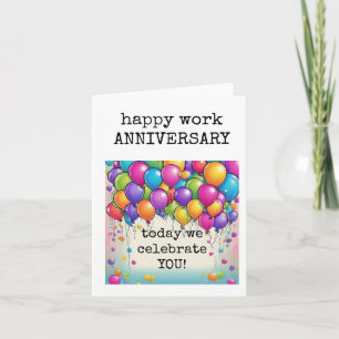 Happy Work Jubiläum, feiern Sie Ihre Karte