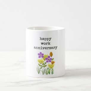 Happy Work Jubiläum für sie, Blumenkohl-Tasse Kaffeetasse