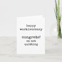 Happy Workiversary Card, einfach, typisiert, Karte