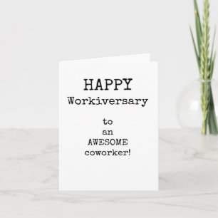 Happy Workiversary Card, einfach, typisiert, Karte