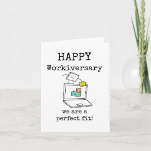 Happy Workiversary, perfekt geeignet, Work Bestie Karte