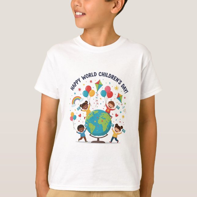Happy world children's day T-shirt for Boys (Vorderseite)