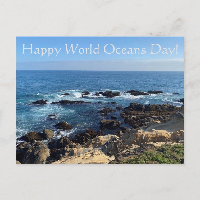 Happy World Oceans Day! Feiertagspostkarte (Vorderseite)