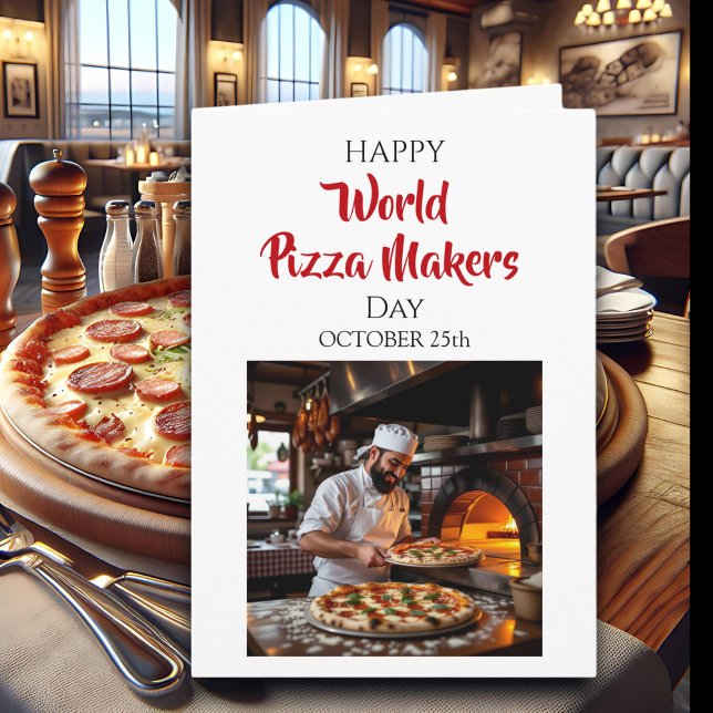 Happy World Pizza Makers Day  | October 25th Karte (Von Creator hochgeladen)