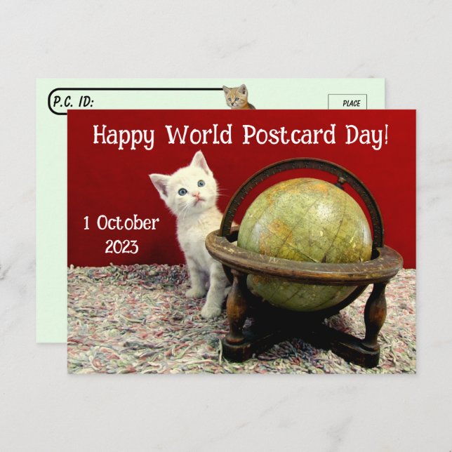 Happy World Postcard Day from Tuffy McStuff - Cat Postkarte (Vorne/Hinten)