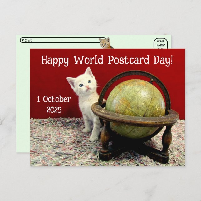 Happy World Postcard Day from Tuffy McStuff - Cat Postkarte (Vorne/Hinten)
