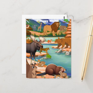 Happy World Postcard Day Tierart Australian An Postkarte