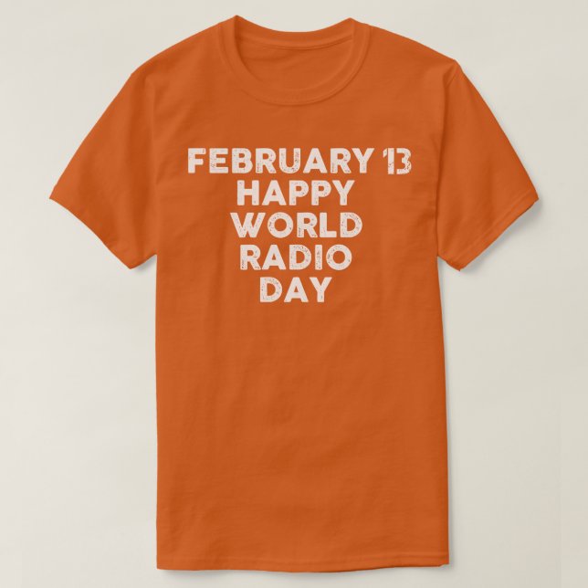 Happy World Radio Day T-Shirt (Design vorne)