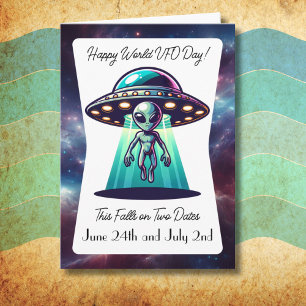 Happy World UFO Day Karte