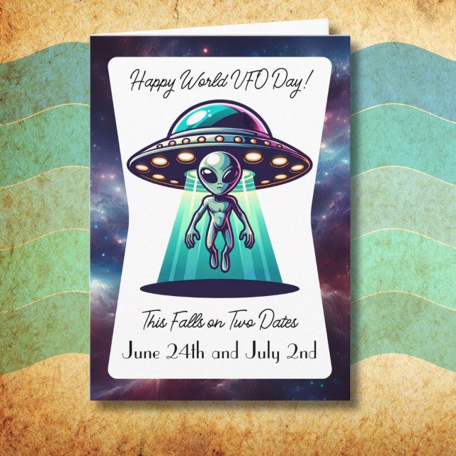 Happy World UFO Day Karte (Von Creator hochgeladen)