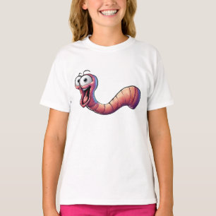 Happy Worm Girl's T - Shirt