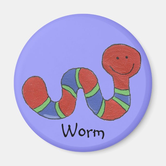 Happy Worm Magnet (Vorne)