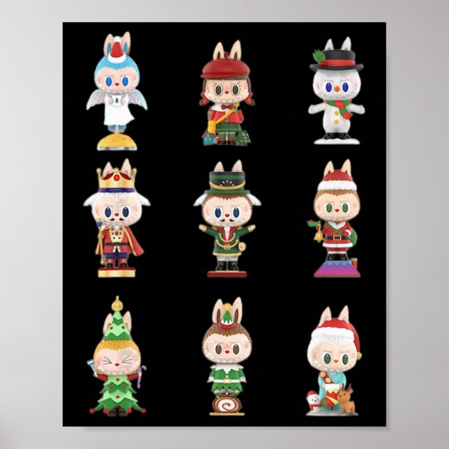 Happy Xmas Labubu Lover Cute Labubu The Monsters C Poster (Vorne)