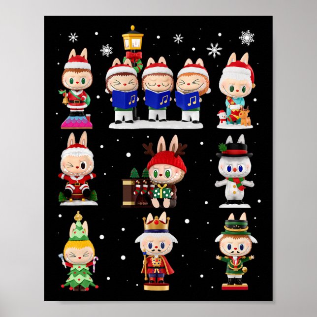 Happy Xmas Labubu Lover Cute Labubu The Monsters C Poster (Vorne)