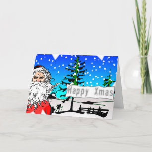"HAPPY XMAS" SANTA CLAUS FEIERTAGSKARTE