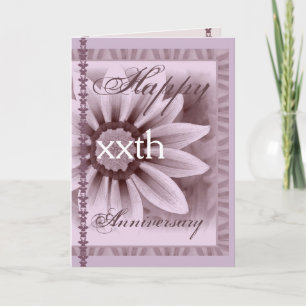 Happy xxth Year Anniversary LAVENDER Blume Karte
