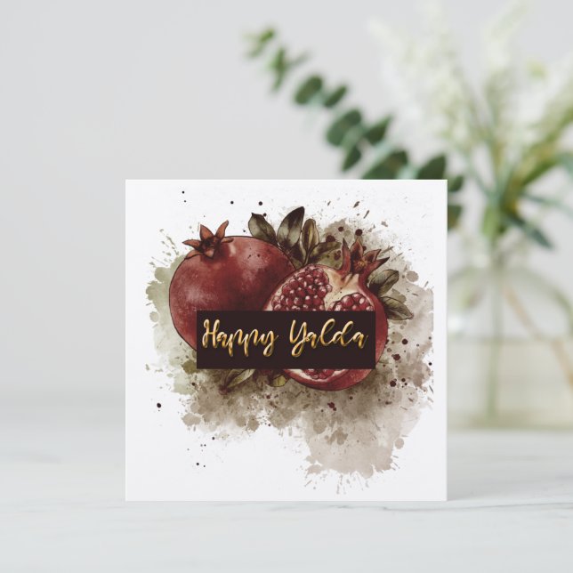 Happy Yalda Night Celebrations Einladung (Stehend Vorderseite)