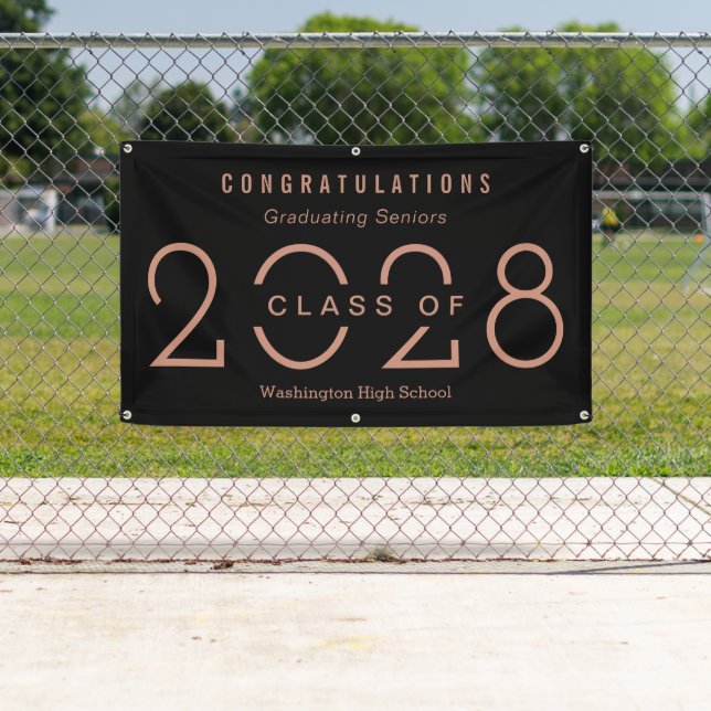 Happy Year EDITABLE FARBBBanner für Abschluss Banner (Insitu)