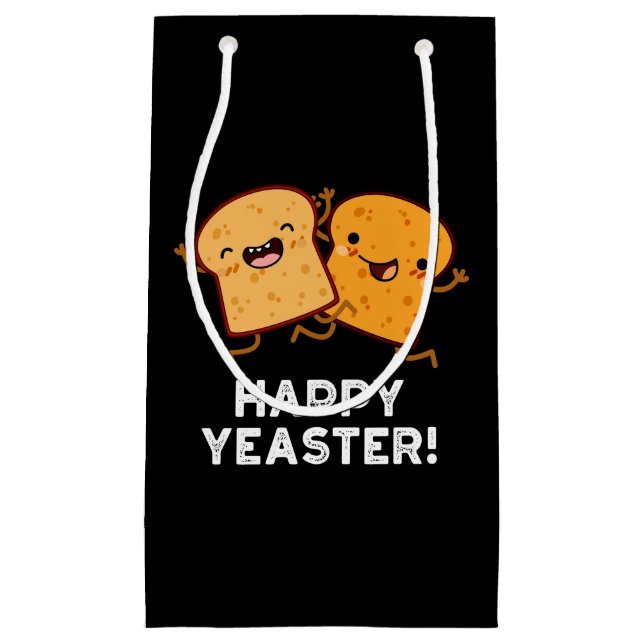 Happy Yeaster Funny Bread Dark BG Kleine Geschenktüte (Vorderseite)